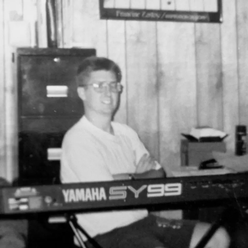 James Watson at the Yamaha SY99
